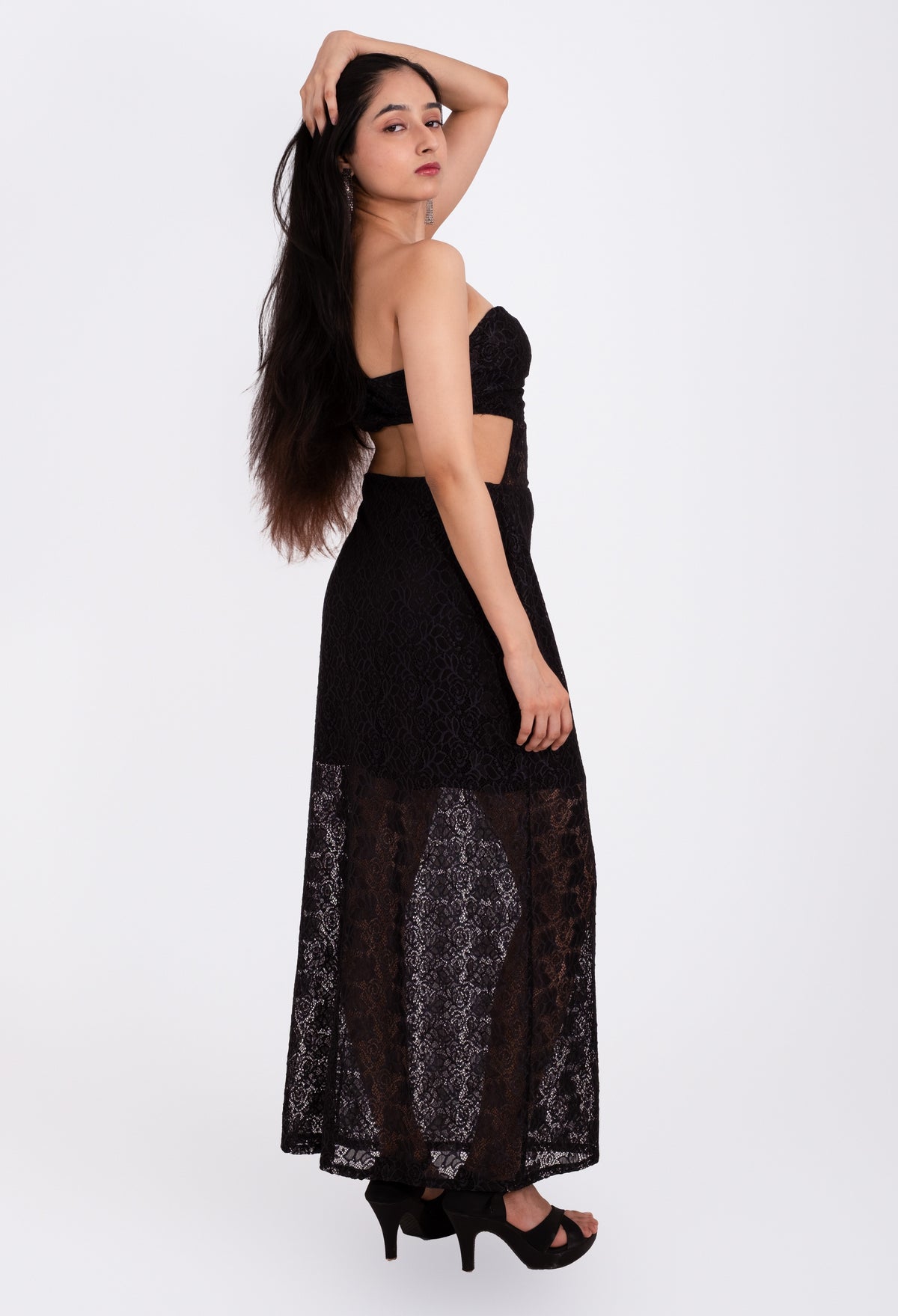 rhea lace midi dress Francescas Rhea lace midi dress size L blush/ light pink