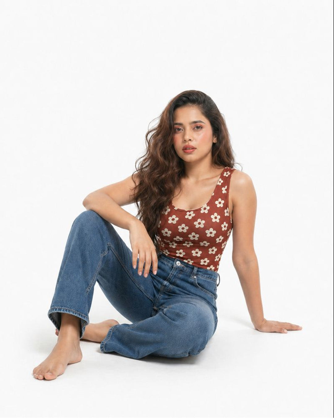 Rust Bloom Tank Top