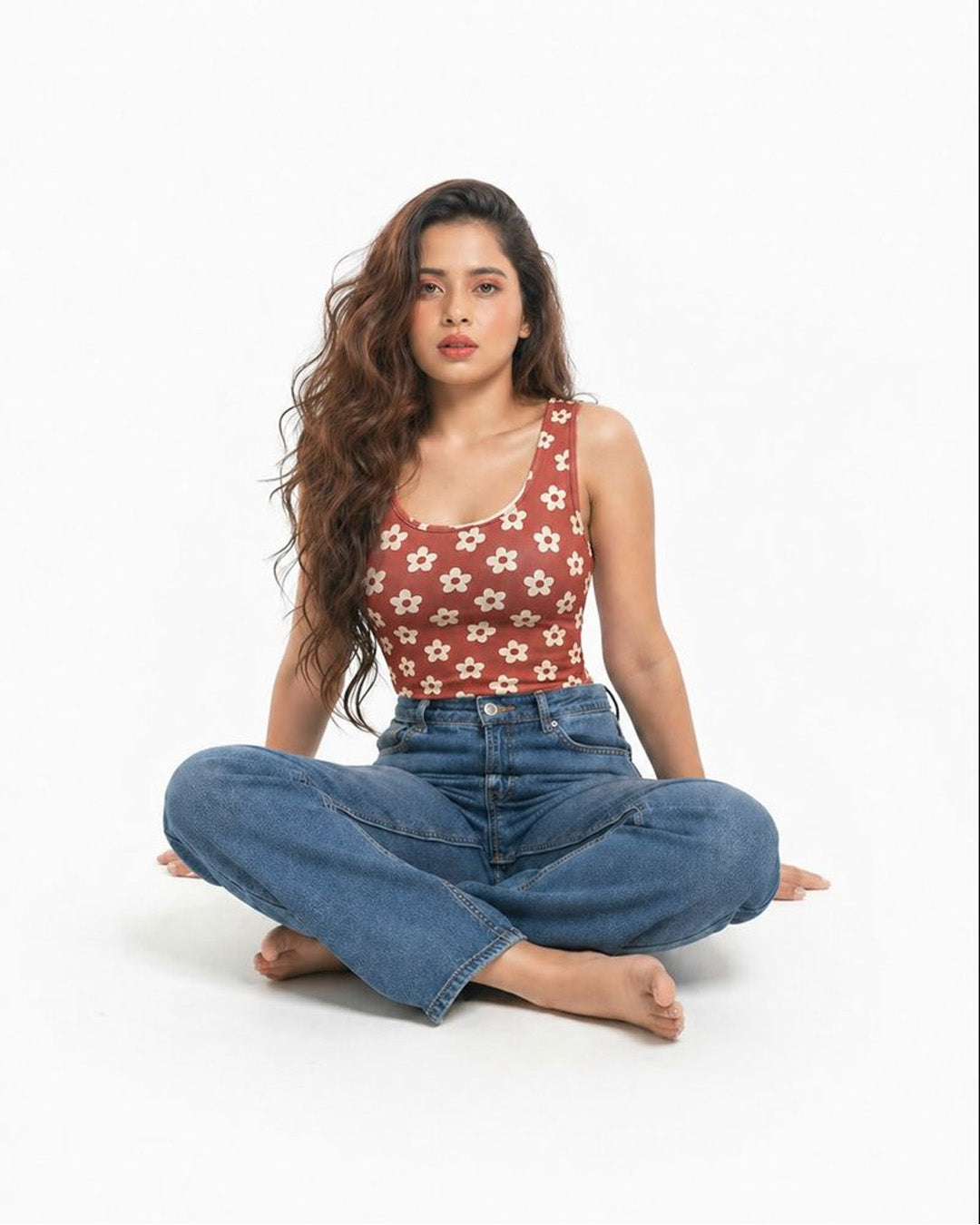 Rust Bloom Tank Top