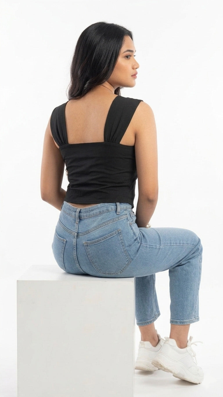 Noir Black Corset Top